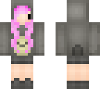 cute totoro girl pink long hair