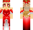 red wedding dress