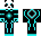 tron panda with headphones