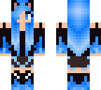 blue fire cat girl