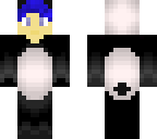 blue haired panda boy