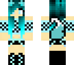 blue headphone wolf girl