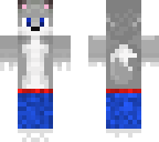 husky in shorts