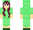 light green hoodie girl