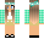 mint green girl