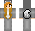 red head wolf in onesie