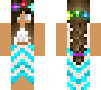 blue white summer dress girl