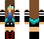 brown teal and black gurl