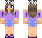 cute girl with purple shirt and jean shorts