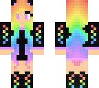 cute rainbow cat girl