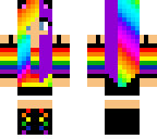 cute rainbow purpled hair girl