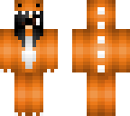 girl in an orange dino onesie