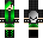 green black goth skin