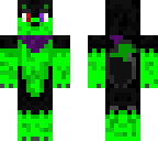 green furry wolf