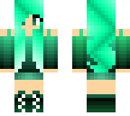 minty green girl