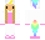 pink unicorn girl with blond hair