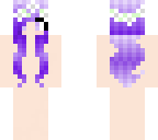 purple haired girl with flowers