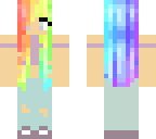 rainbow hair girl w clothes