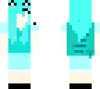 turquoise cat girl
