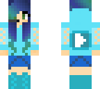 blue gamer girl