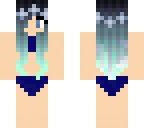 blue hair swimmer