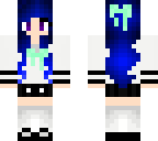 blue hair yandere girl