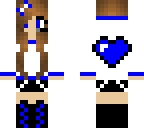 blue heart girl cute