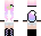 cute pink haired girl