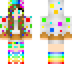 rainbow girl cake