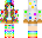 rainbow girl cake