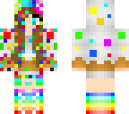 rainbow girl cake