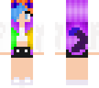 rainbow haired cat girl