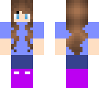teen girl brown hair purple boots
