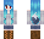 wolfie with blue hair