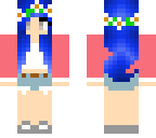 blue flower girl