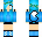 blue girl with a blue tail