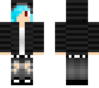 blue haired emo boy