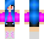 blue haired girl