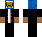 blue tux sheep with mustache