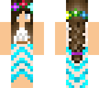 blue white summer dress girl 2