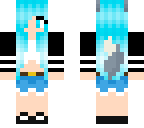 blue wolf girl cute