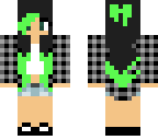 emo black and green hair