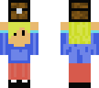 man holding chest