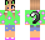 me in a green sweater