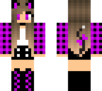 purple version of cute cat girl