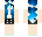 blue hair summer girl
