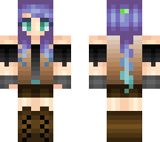 blue haired warrior girl