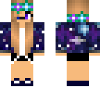 brown haired galaxy deer girl with flowers