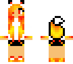 fire wolf in a bakini
