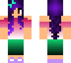 girl with purple braid